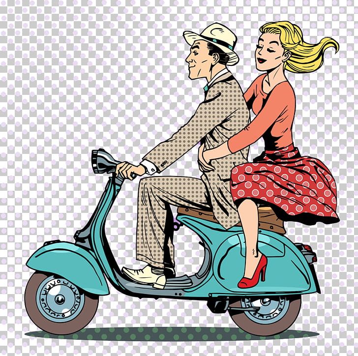 Scooter Motorcycle Cartoon PNG, Clipart, Balloon Cartoon, Boy Cartoon, Cars, Cartoon Character, Cartoon Couple Free PNG Download