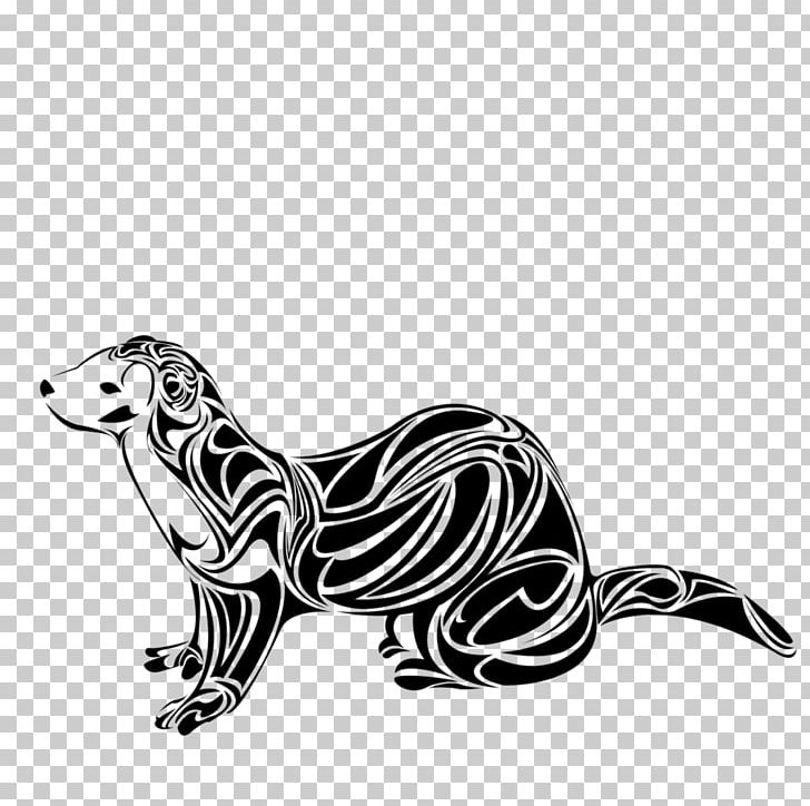Black-footed Ferret Otter Drawing PNG, Clipart, Animals, Bear, Big Cats, Carnivoran, Color Free PNG Download