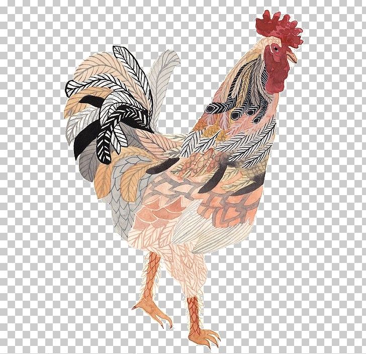 Rooster Chicken Paper Chinese New Year Lunar New Year PNG, Clipart, Animals, Bird, Cock, Color, Colorful Background Free PNG Download