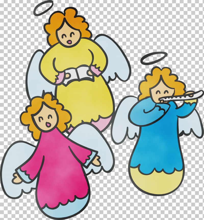 Cartoon Pleased PNG, Clipart, Angel, Cartoon, Paint, Pleased, Watercolor Free PNG Download