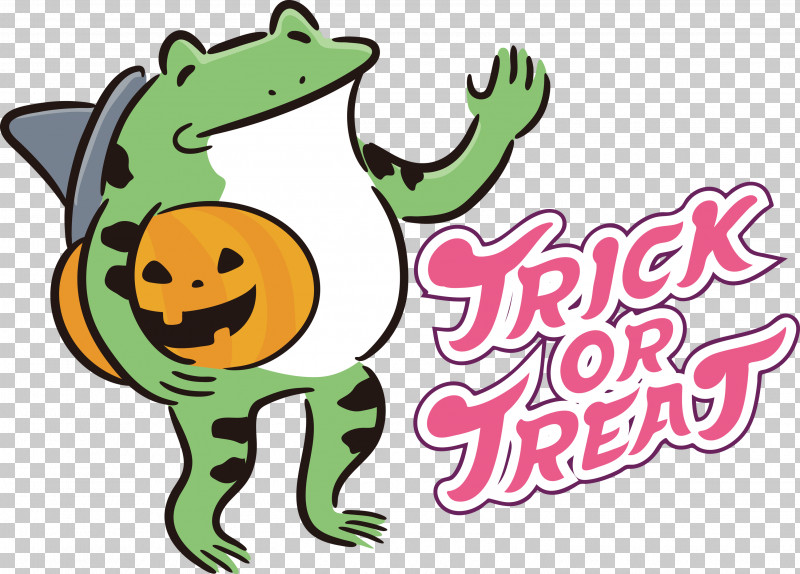 TRICK OR TREAT Happy Halloween PNG, Clipart, 2019, Cartoon, Frogs, Happy Halloween, Logo Free PNG Download