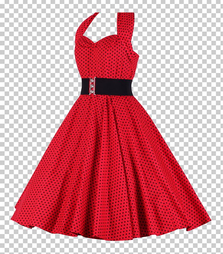 1950s Dress Halterneck Clothing Polka Dot PNG, Clipart, 1950s, Apparel, Cloth, Clothes Shop, Clothing Free PNG Download