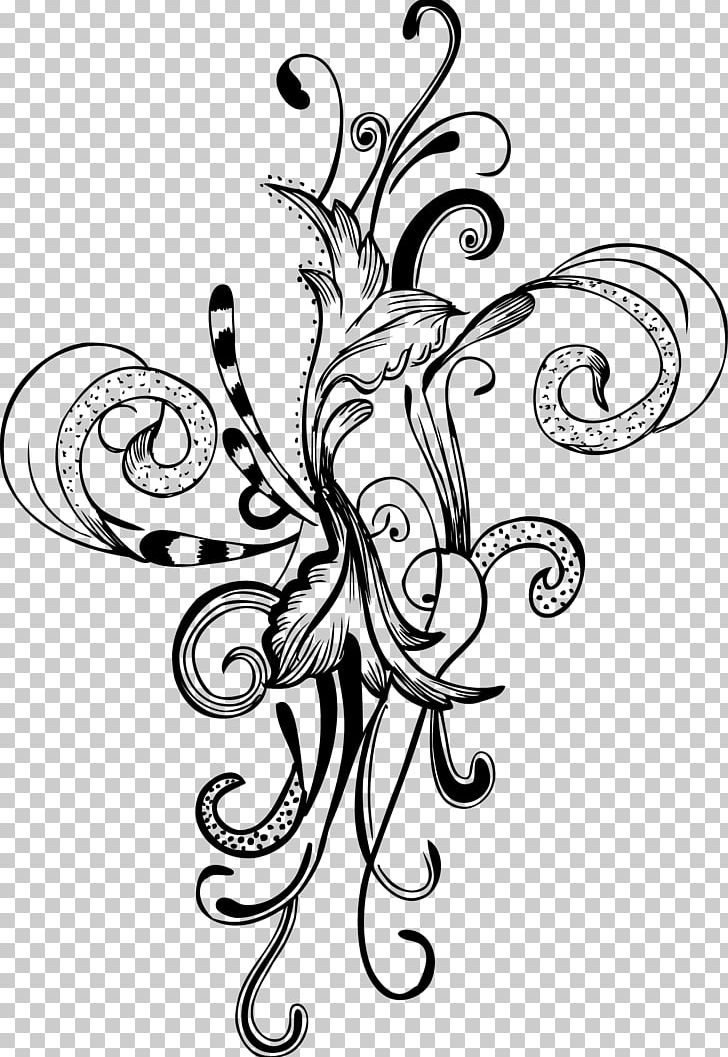 Flower Brush Drawing PNG, Clipart, Art, Artwork, Black And White, Brush, Download Free PNG Download