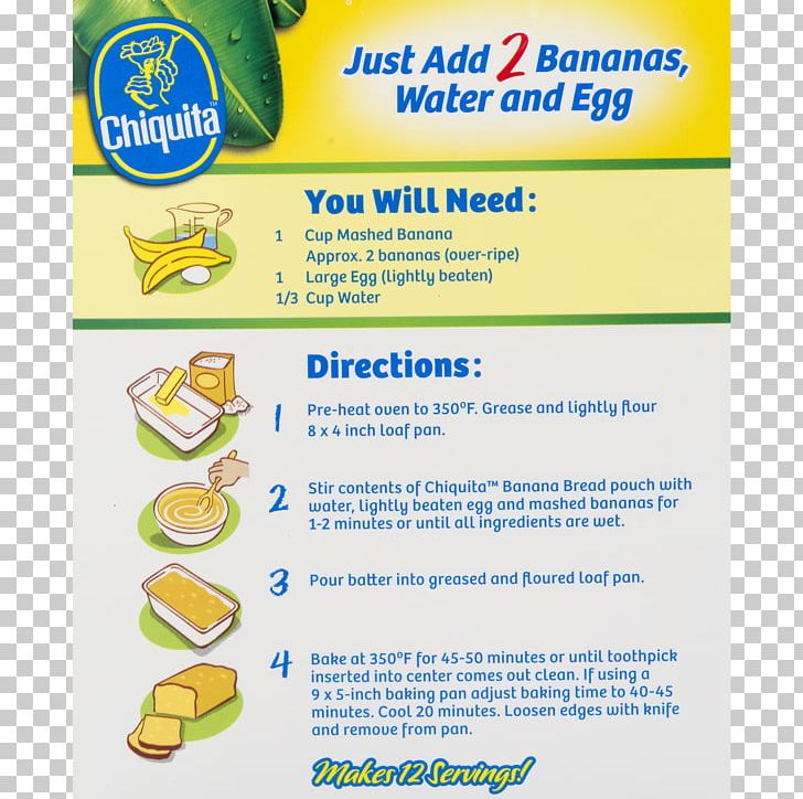 Banana Bread Chiquita Brands International Food PNG, Clipart, Area, Banana, Banana Bread, Brand, Bread Free PNG Download