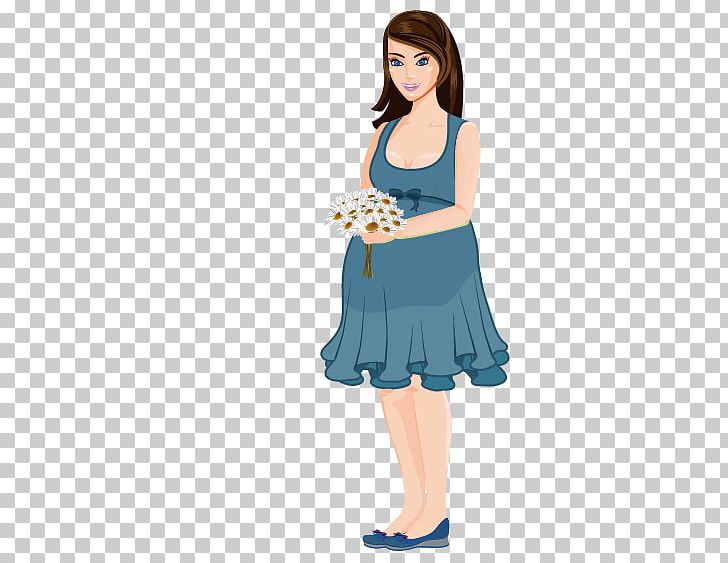 Pregnancy Woman Mother Illustration PNG, Clipart, Blue, Child, Clothing, Day Dress, Fashion Model Free PNG Download