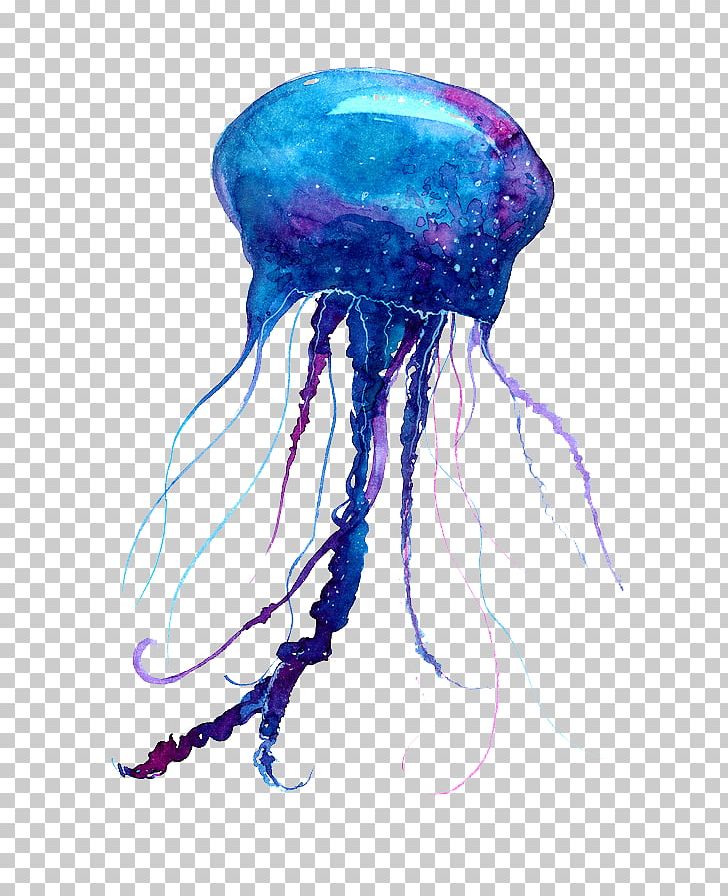 Medusa Watercolor Painting PNG, Clipart, Art, Electric Blue, Gorgon, Headgear, Invertebrate Free PNG Download