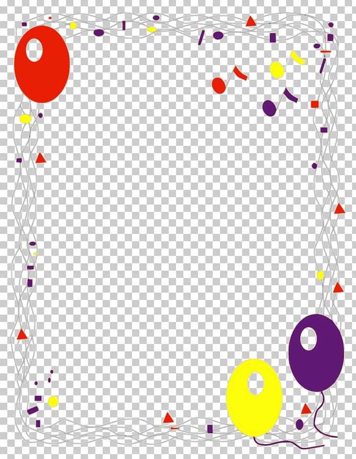 Decorative Borders Balloon Birthday PNG, Clipart, Area, Baby Toys, Balloon Modelling, Birthday Borders Free, Body Jewelry Free PNG Download