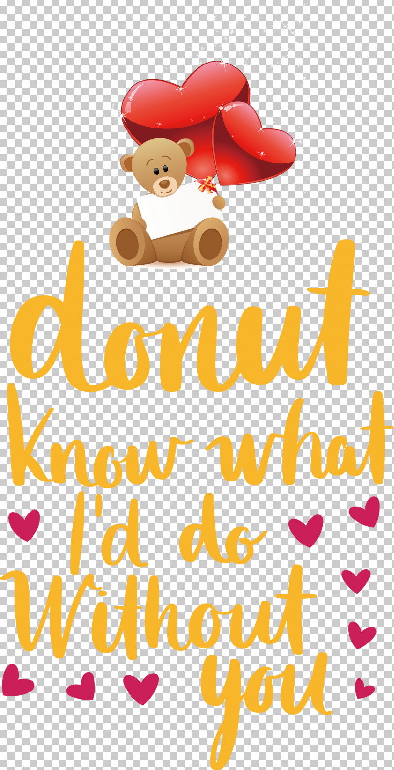 Donut Valentines Day Valentines Day Quote PNG, Clipart, Bears, Cartoon, Donut, Geometry, Happiness Free PNG Download