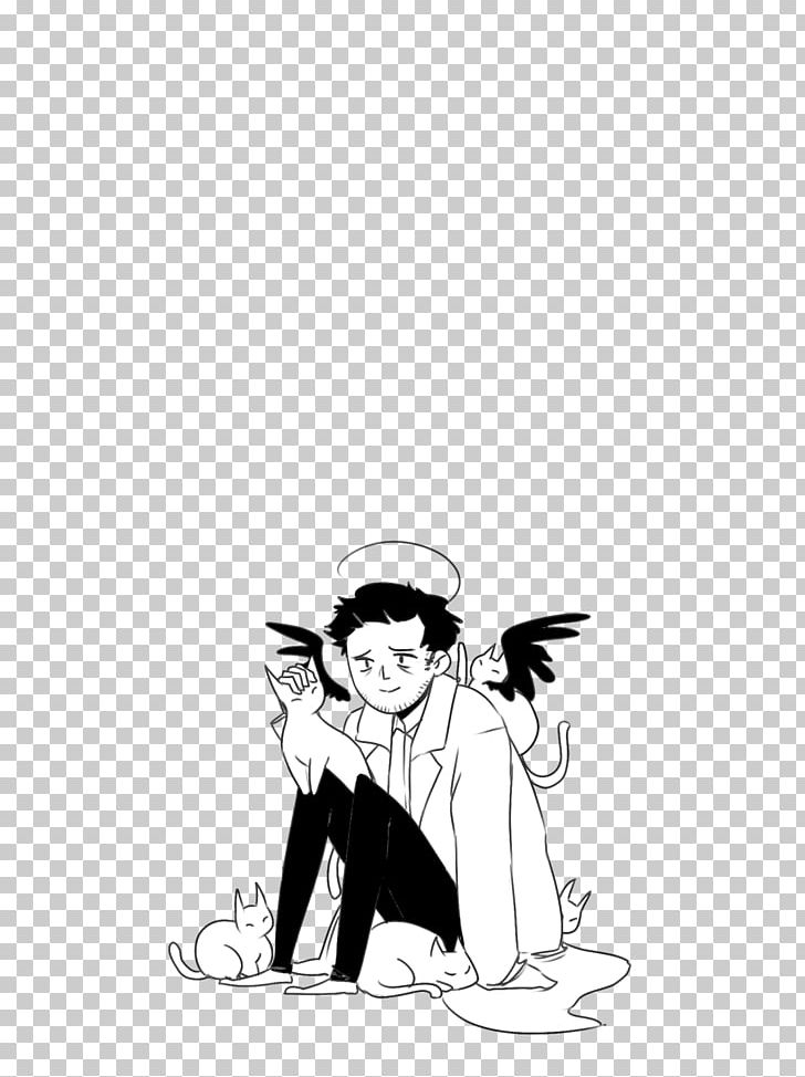 Castiel Sam Winchester Fan Art Drawing PNG, Clipart, Anime, Art, Black, Black And White, Cartoon Free PNG Download