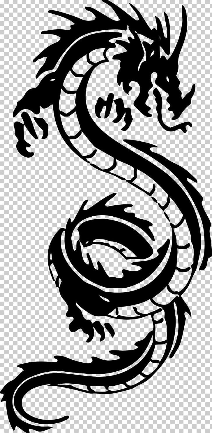 Tattoo Chinese Dragon PNG, Clipart, Art, Artwork, Black And White, Chinese Dragon, Dragon Free PNG Download