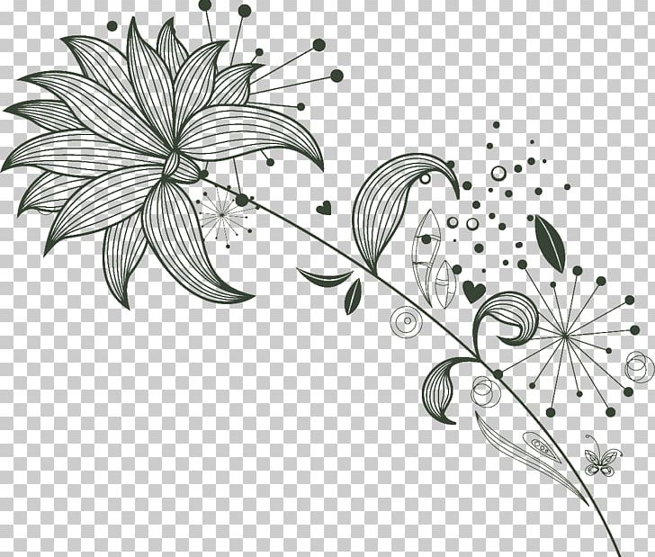 Leaf Floral Design Drawing Flower PNG, Clipart, Artwork, Black And White, Branch, Coloring Book, Cut Flowers Free PNG Download