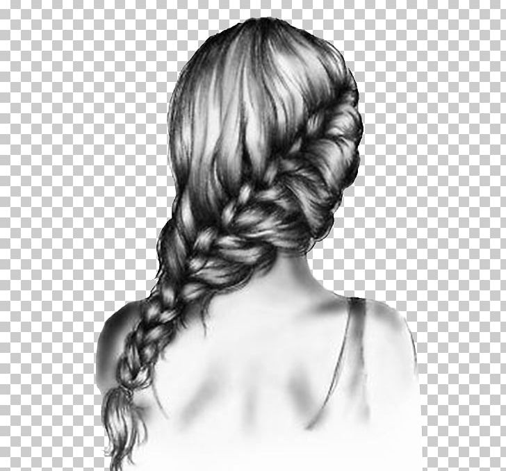 Drawing Hairstyle Braid Sketch PNG, Clipart, Art, Black And White, Brown Hair, Bun, Charcoal Free PNG Download
