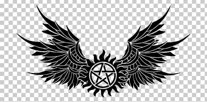 Dean Winchester Demonic Possession Tattoo PNG, Clipart, Art, Beak, Bird, Black And White, Dean Winchester Free PNG Download