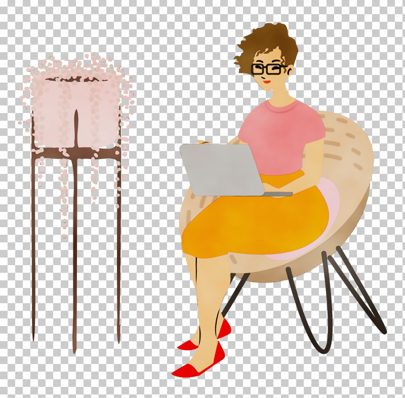 Cartoon Sitting Chair Joint Behavior PNG, Clipart, Alone Time, Behavior, Cartoon, Chair, Computer Free PNG Download