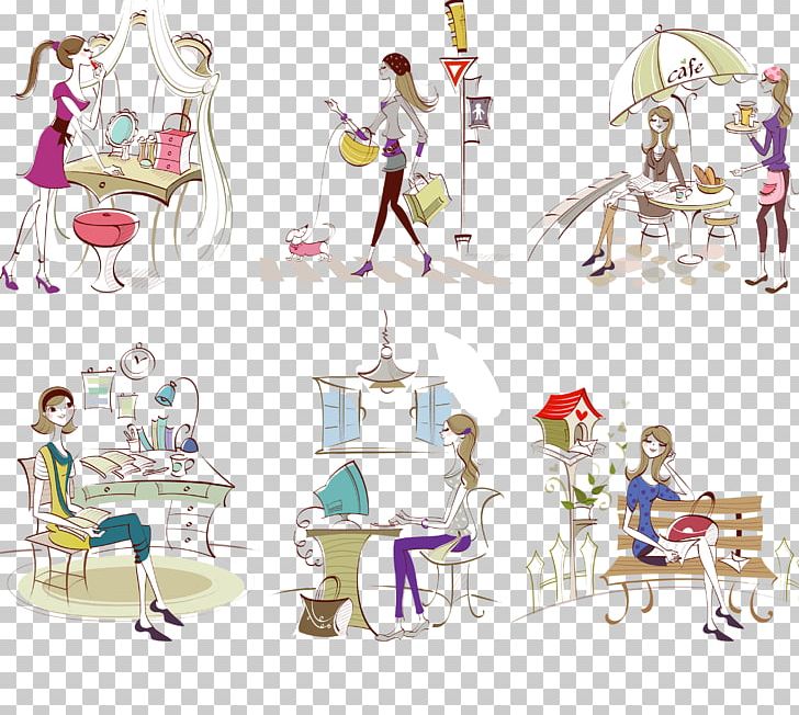 Watercolor Painting Cartoon Illustration PNG, Clipart, Desk, Fashion, Fashion Design, Fathers Day, Fictional Character Free PNG Download