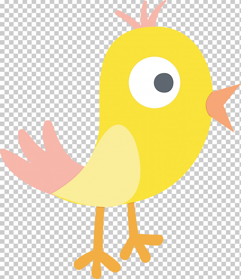 Chicken Cartoon Yellow Beak Chicken PNG, Clipart, Beak, Cartoon, Cartoon Bird, Chicken, Cute Bird Free PNG Download