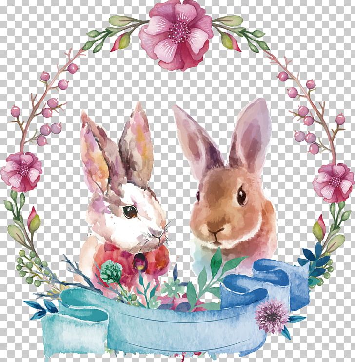 Watercolor Painting Oil Paint PNG, Clipart, Animals, Branch, Bunny, Canvas, Cartoon Free PNG Download