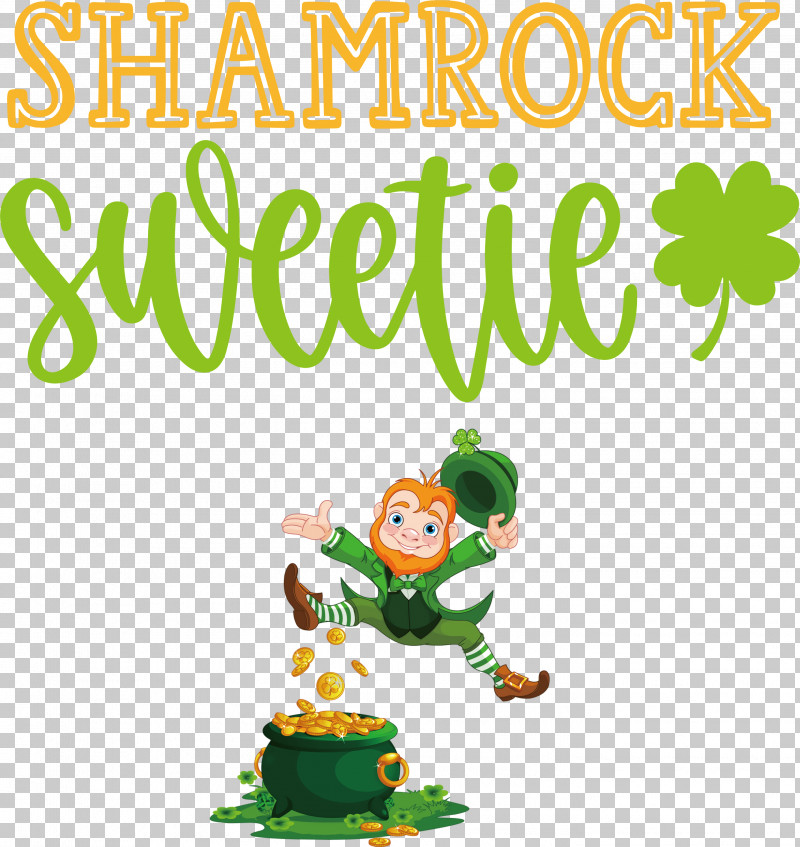 Shamrock Sweetie St Patricks Day Saint Patrick PNG, Clipart, Animal Figurine, Behavior, Cartoon, Character, Happiness Free PNG Download
