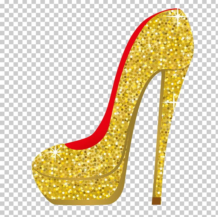 High-heeled Footwear Shoe Stock Photography Fashion PNG, Clipart, Accessories, Dress Shoe, Footwear, Gold, Gold Background Free PNG Download