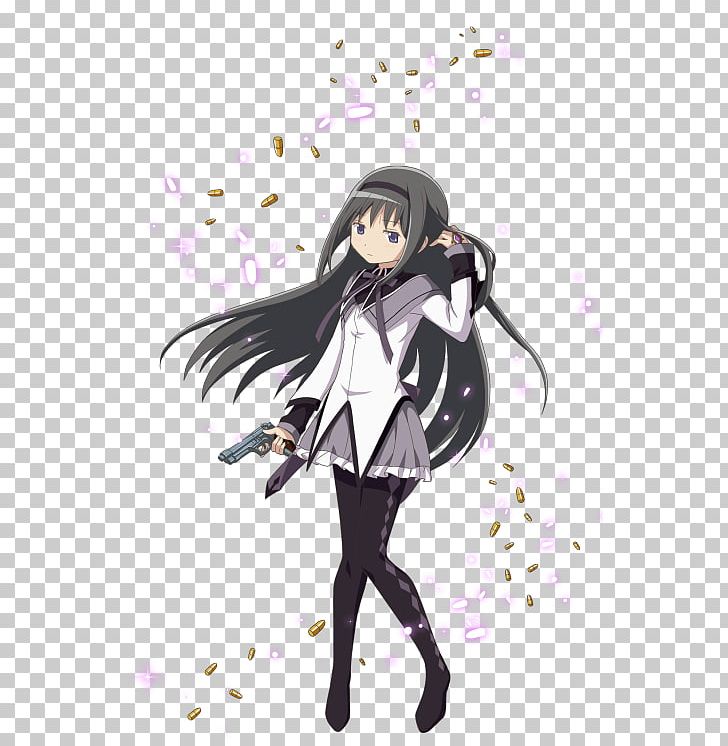 Homura Akemi Sayaka Miki Madoka Kaname Kyōko Sakura Anime PNG, Clipart, Black, Black Hair, Cartoon, Computer Wallpaper, Fictional Character Free PNG Download