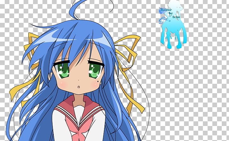 Konata Izumi Lucky Star Drawing Fan Art PNG, Clipart, Anime, Art, Artwork, Azure, Black Hair Free PNG Download