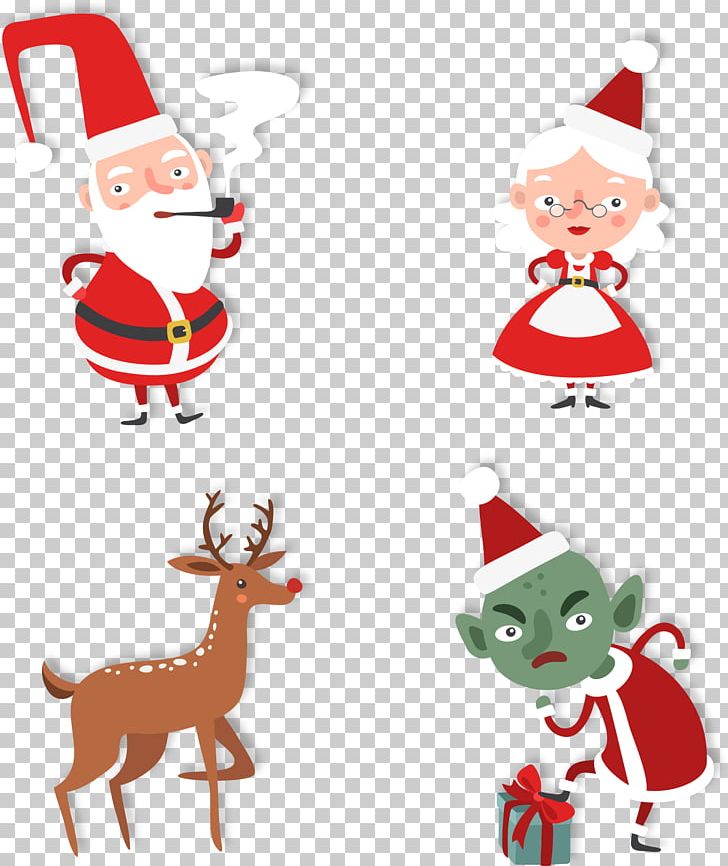 Santa Claus Reindeer Christmas Ornament PNG, Clipart, Christmas Decoration, Christmas Elements, Christmas Tree, Color Smoke, Deer Free PNG Download