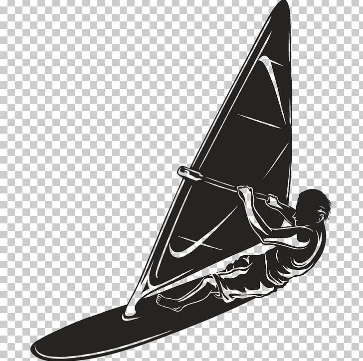 Windsurfing Silhouette PNG, Clipart, Animals, Black And White, Royaltyfree, Royalty Payment, Shoe Free PNG Download