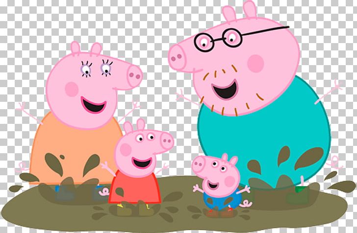 Pig Wall Decal Muddy Puddles Sticker Mural PNG, Clipart, Animals, Art, Canvas Print, Cartoon, Childrens Television Series Free PNG Download