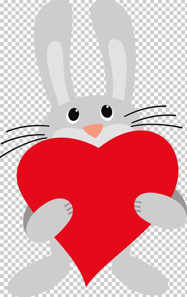 Easter Bunny Rabbit Heart PNG, Clipart, Animals, Cartoon, Domestic Rabbit, Drawing, Dwarf Rabbit Free PNG Download