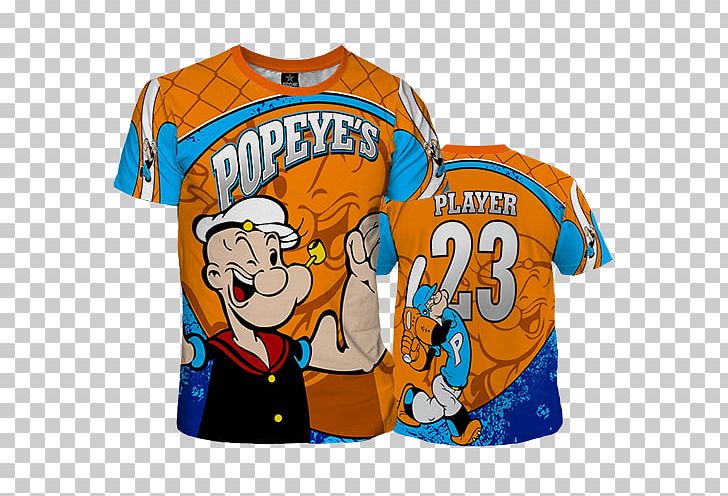 T-shirt Sportswear Jersey Popeyes Clothing PNG, Clipart, Active Shirt, Blue, Brand, Clothing, Jersey Free PNG Download