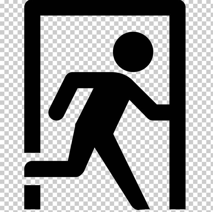 Computer Icons Emergency Exit Exit Sign PNG, Clipart, Area, Arrow, Black, Black And White, Brand Free PNG Download
