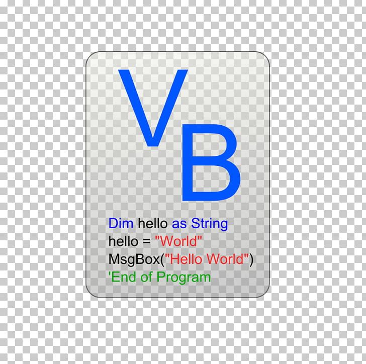 Visual Basic Computer Icons PNG, Clipart, Basic, Blue, Brand, Computer Icons, Icon Design Free PNG Download