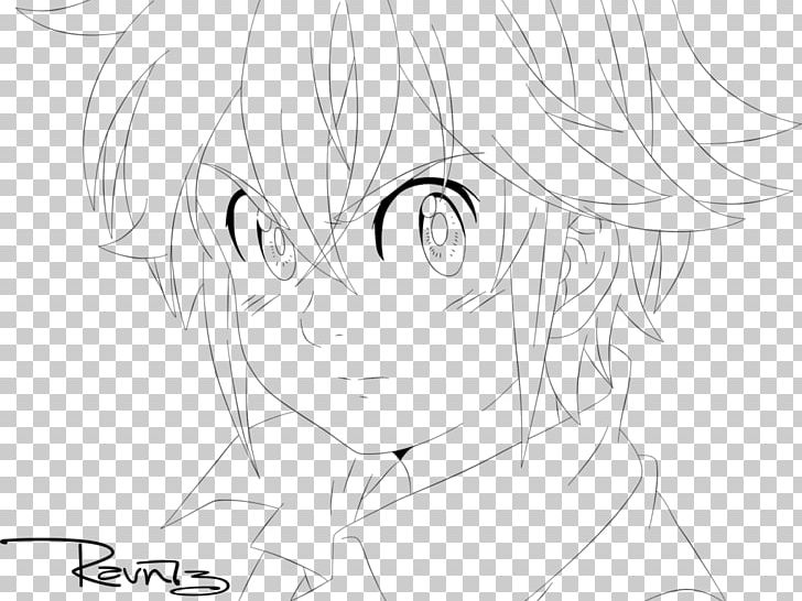 Meliodas Line Art The Seven Deadly Sins Manga Killua Zoldyck PNG, Clipart, Anime, Artwork, Black, Black And White, Color Free PNG Download