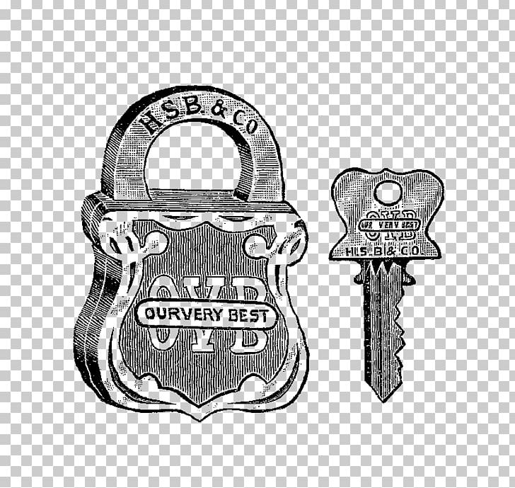 Padlock Key Drawing PNG, Clipart, Antique, Black And White, Brand, Drawing, Hardware Free PNG Download