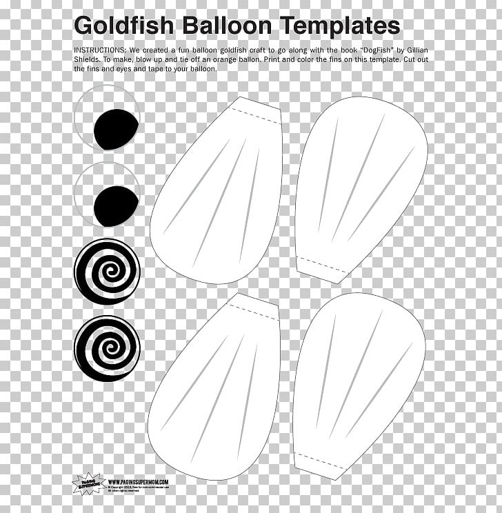 Goldfish Balloon Fin Pufferfish PNG, Clipart, Angle, Area, Balloon, Birthday, Black And White Free PNG Download