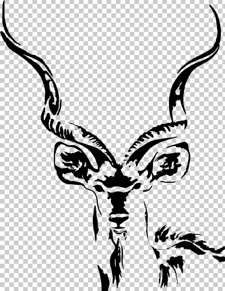 Greater Kudu Drawing African Wild Dog Antelope PNG, Clipart, Antler, Art, Black And White, Camp, Coloring Page Free PNG Download