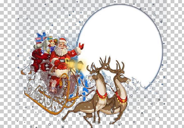 Santa Claus Reindeer Sled Christmas Png Clipart Christmas