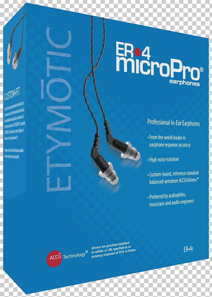 Etymotic Research Etymotic MicroPro ER-4PT Headphones Etymotic Hf5 Etymotic ER-4S Earphones PNG, Clipart, 3d Box, Advertising, Audio, Brand, Brochure Free PNG Download
