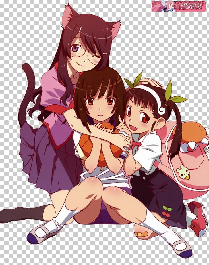 結物語 Nekomonogatari Monogatari Series Onimonogatari Anime PNG, Clipart, Anime, Artwork, Brown Hair, Cartoon, Character Free PNG Download