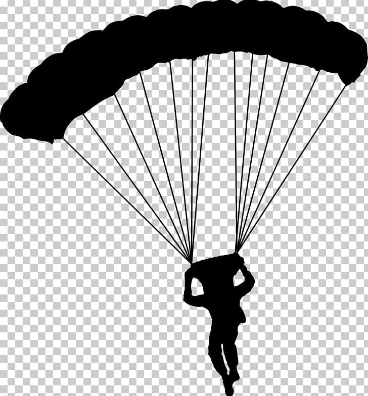 Parachuting Parachute PNG, Clipart, Air Sports, Black, Black And White, Drawing, Extreme Sport Free PNG Download