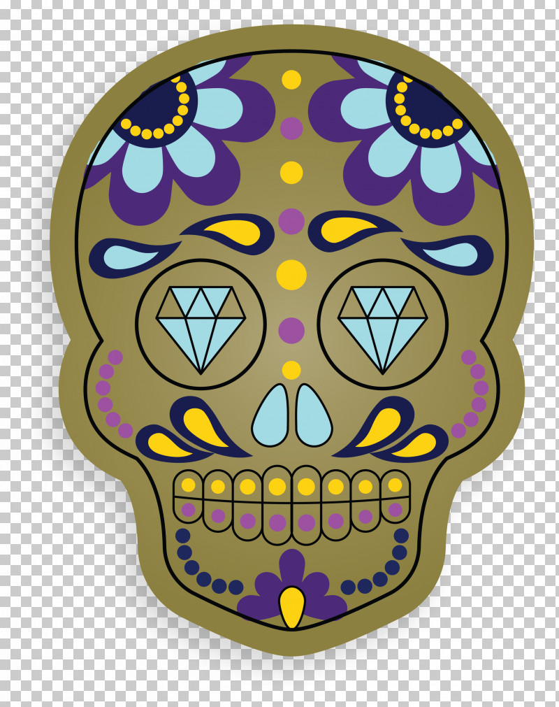 Skull Mexico PNG, Clipart, Mexico, Skull, Yellow Free PNG Download