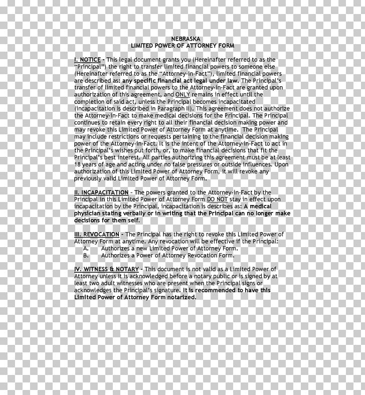 Power Of Attorney Florida Form Document Template PNG, Clipart, Area, Attorneyinfact, Authority, Document, Florida Free PNG Download