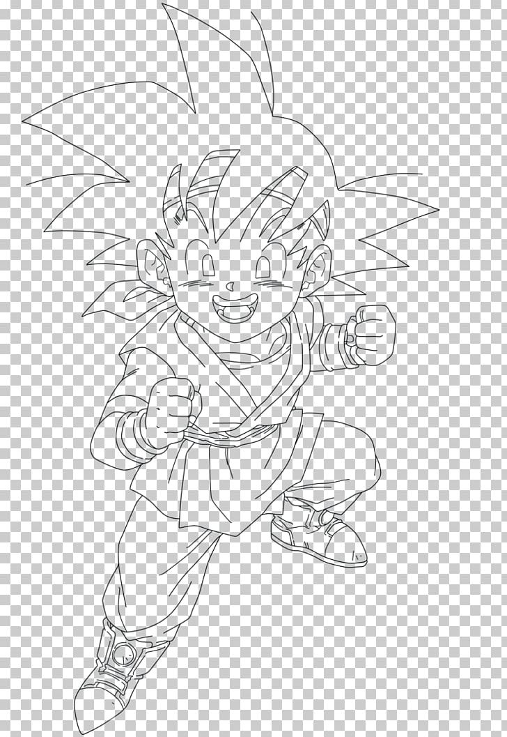 Goku Trunks Vegeta Line Art Drawing PNG, Clipart, Arm, Art, Artwork, Black, Black And White Free PNG Download