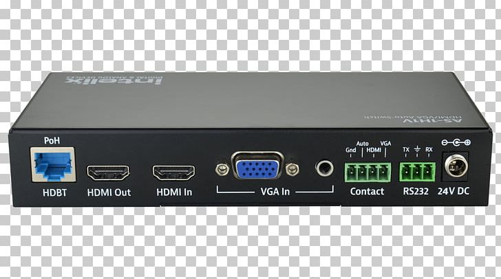 HDMI HDBaseT DisplayPort VGA Connector Electronics PNG, Clipart, Aten International, Audio, Audio Receiver, Audio Signal, Av Receiver Free PNG Download