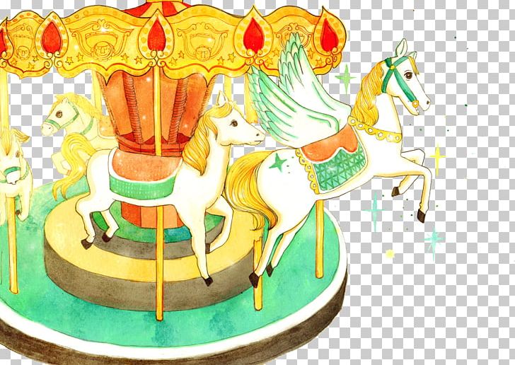 Carousel Torte Cake Fondant Icing Illustration PNG, Clipart, Amusement Park, Amusement Ride, Baking, Cake, Cartoon Free PNG Download