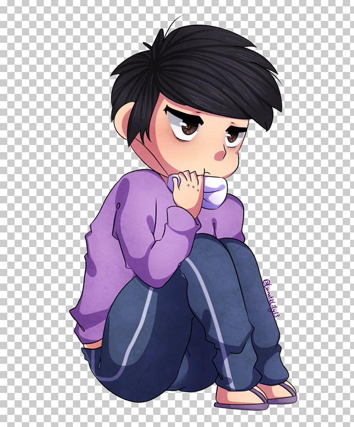 Drawing Cartoon Purple PNG, Clipart, Anime, Art, Black, Black Hair, Boy Free PNG Download