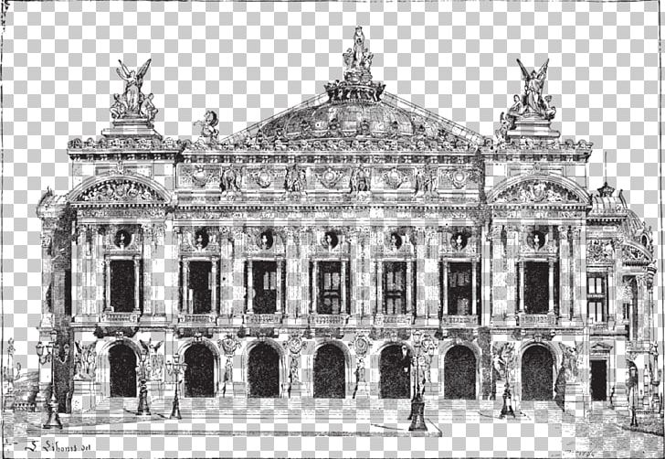 Palais Garnier Opxe9ra Bastille Place De LOpxe9ra Paris Opera Drawing PNG, Clipart, Basilica, Black, Building, Cartoon, Castle Free PNG Download