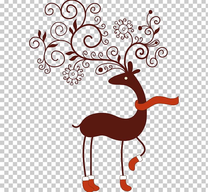 Santa Claus Reindeer Christmas Card Greeting Card PNG, Clipart, Animals, Area, Branch, Christmas Card, Christmas Decoration Free PNG Download