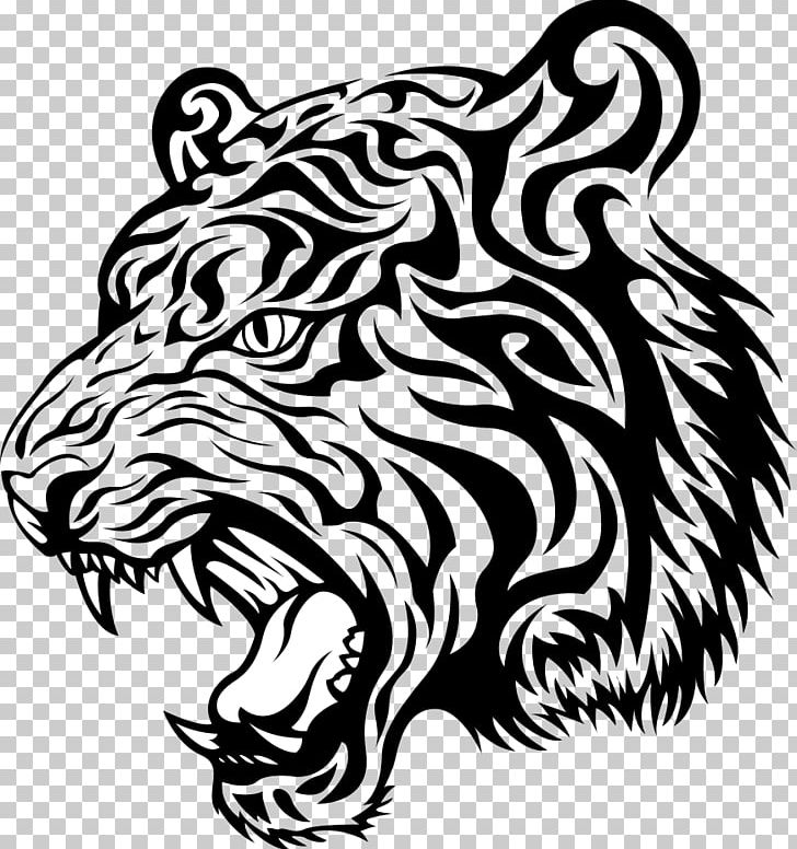 Tiger Head Drawing PNG, Clipart, Animals, Big Cats, Black, Carnivoran, Cat Like Mammal Free PNG Download