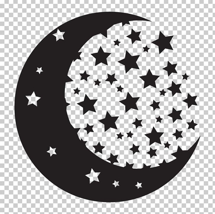 Star Sticker Phosphorescence Drawing Moon PNG, Clipart, Black And White, Car, Circle, Clock, Drawing Free PNG Download